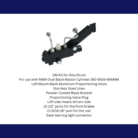 Disc_Drum Proportioning Valve Kit for Oval Master Cylinder PV2BK-260